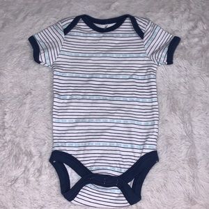 (3 for $10) gum balls Blue stripped bodysuit 3-6 months short sleeve